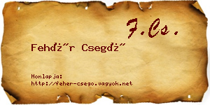 Fehér Csegő névjegykártya